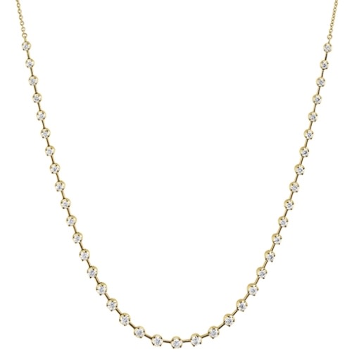 Serena 1.91- 2.00ct Diamond Station Necklace in 18K Yellow Gold, 18"