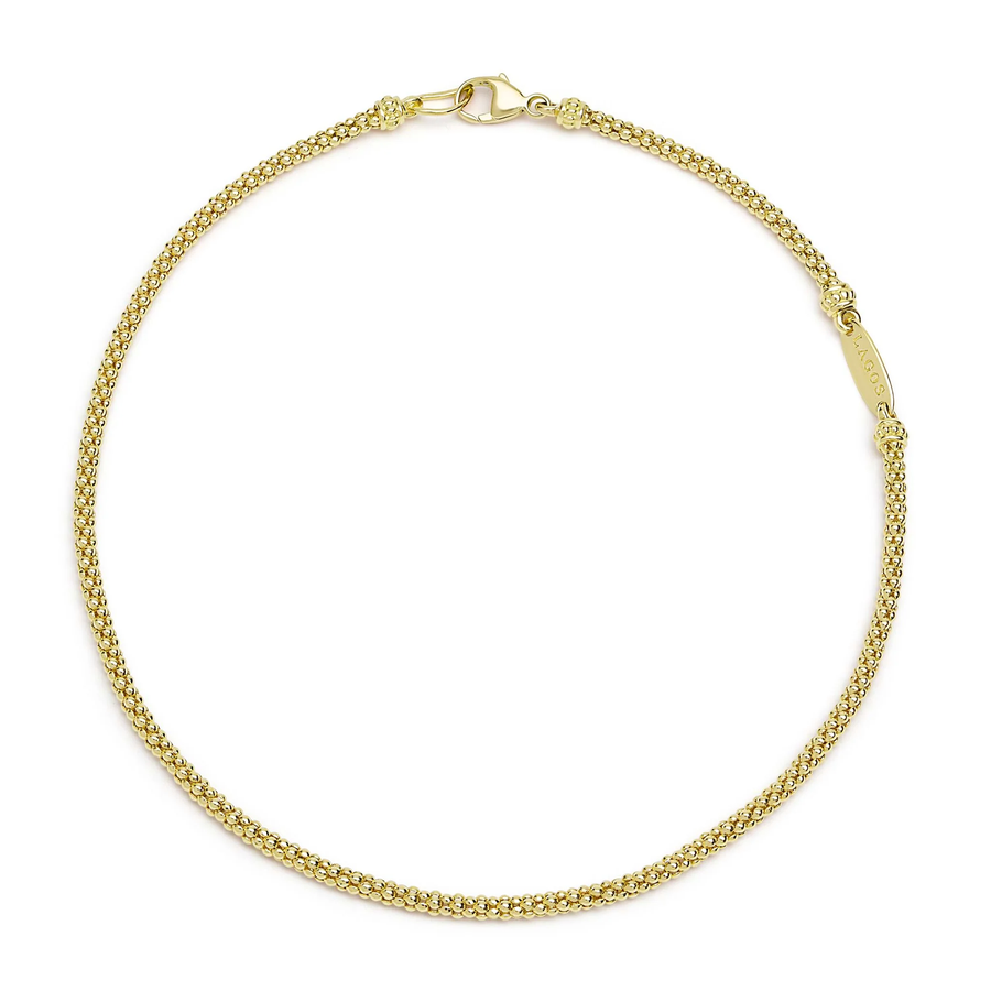Anthem Popcorn Rope Bracelet in 18K Yellow Gold, size 7.5