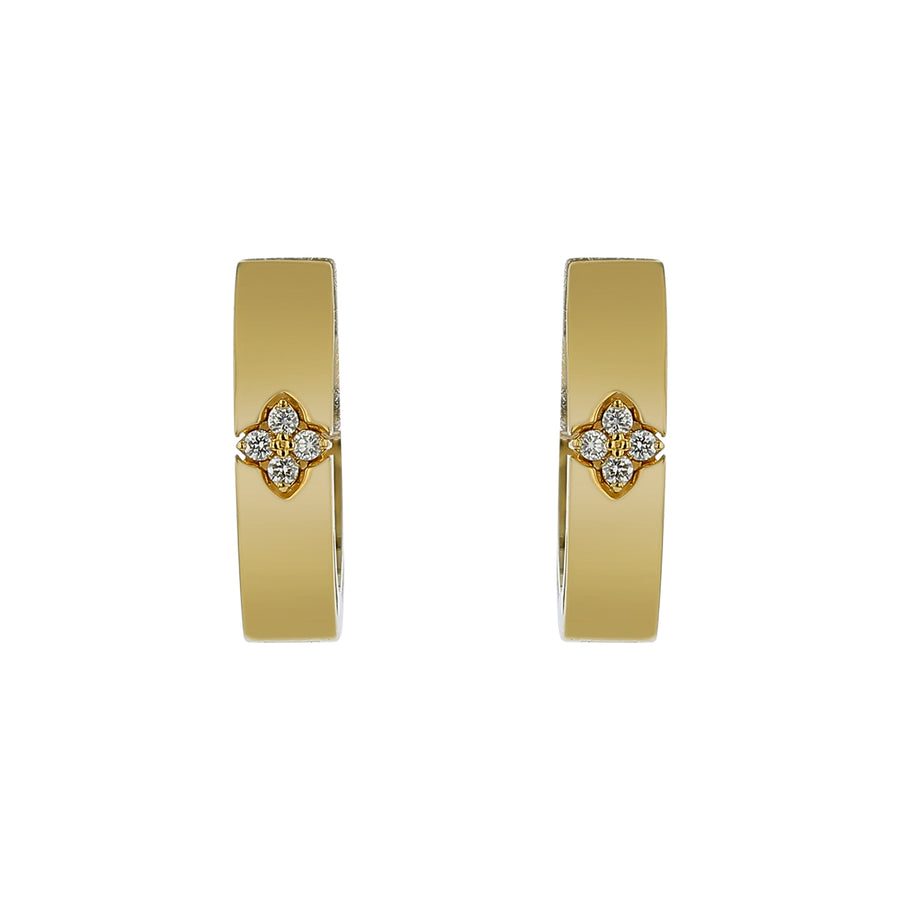 Love in Verona 0.03ct Diamond Huggie Hoop Earrings in 18K Yellow Gold