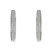 Moonlight Pave Inside-Out Oval Hoop Earrings