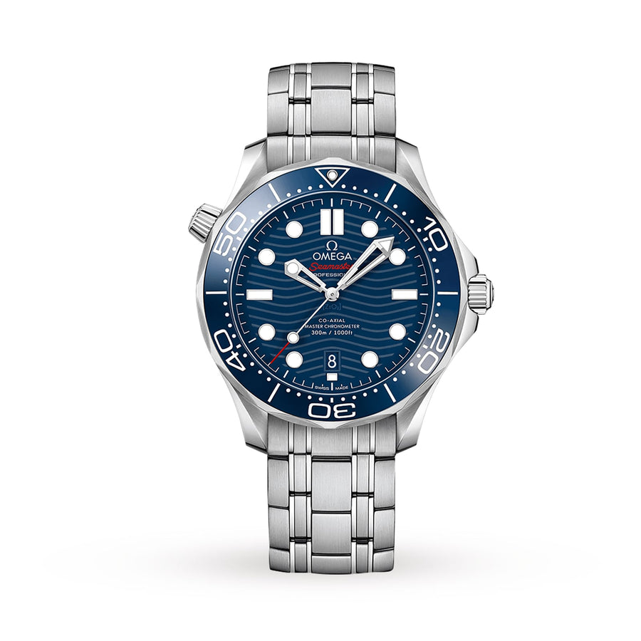 42mm Seamaster Diver 300M Watch with Blue Dial in Stainless Steel, Bracelet