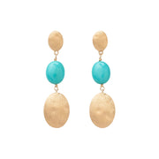 Siviglia Turquoise Drop Earring in 18k Yellow Gold