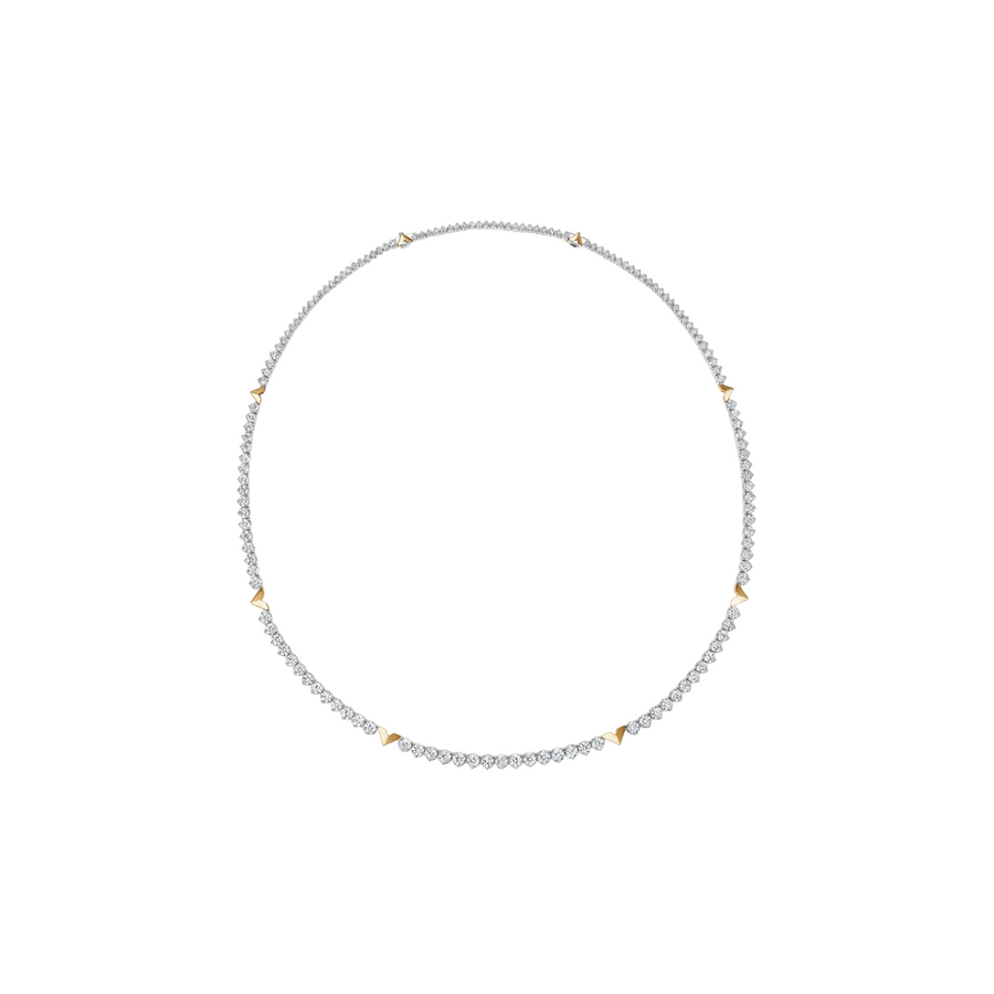 Copley 9.50-10.10ct Diamond Line Necklace in 18K White Gold, 18"
