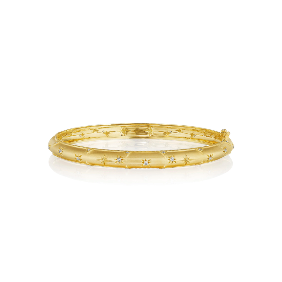 Celestial Dreams 0.28ct Diamond Bangle Bracelet in 18K Yellow Gold
