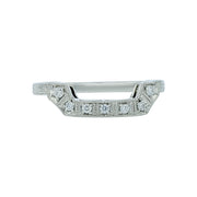 0.10ct Diamond Contour Band in Platinum, size 6.75