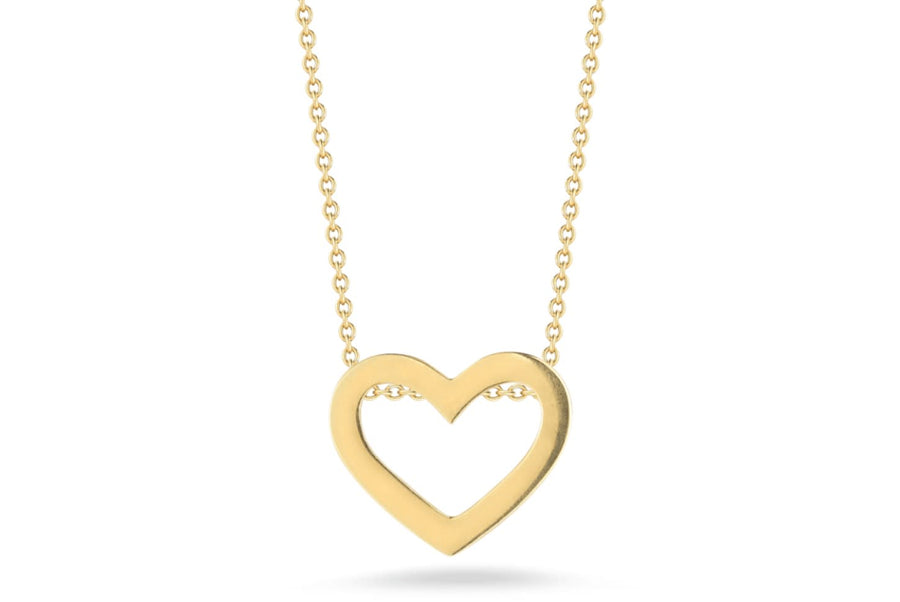 Tiny Treasures Heart Pendant in 18K Yellow Gold, 18" chain