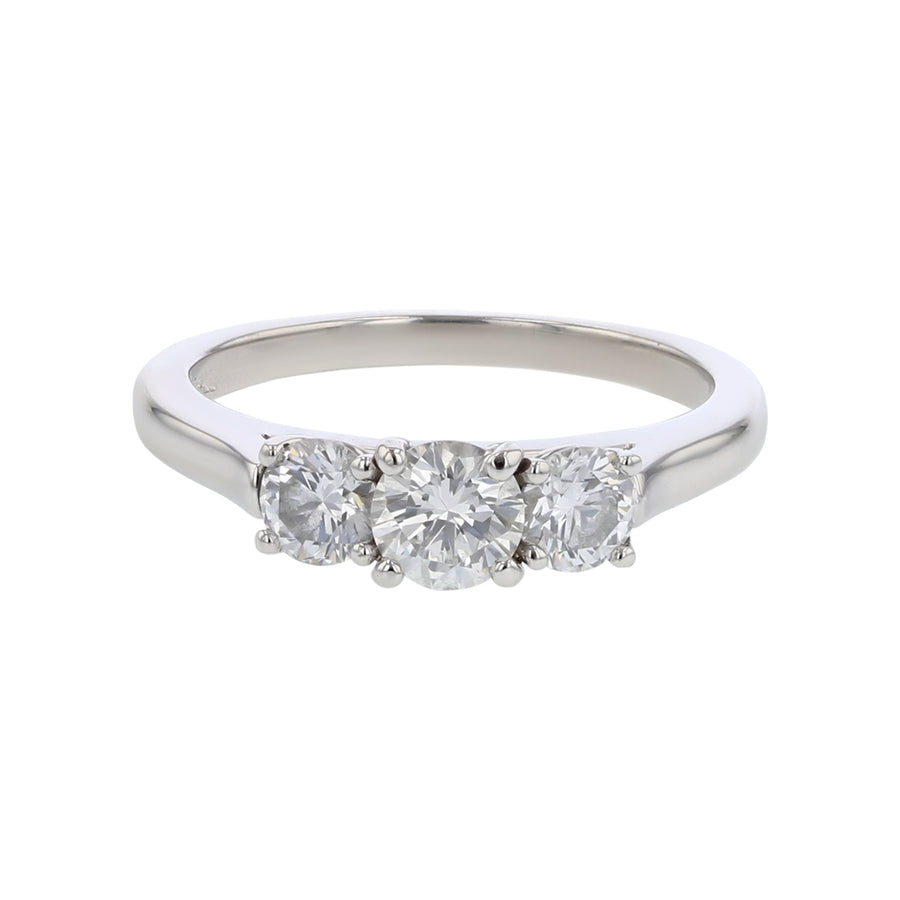 0.94ct Diamond Three Stone Ring in Platinum