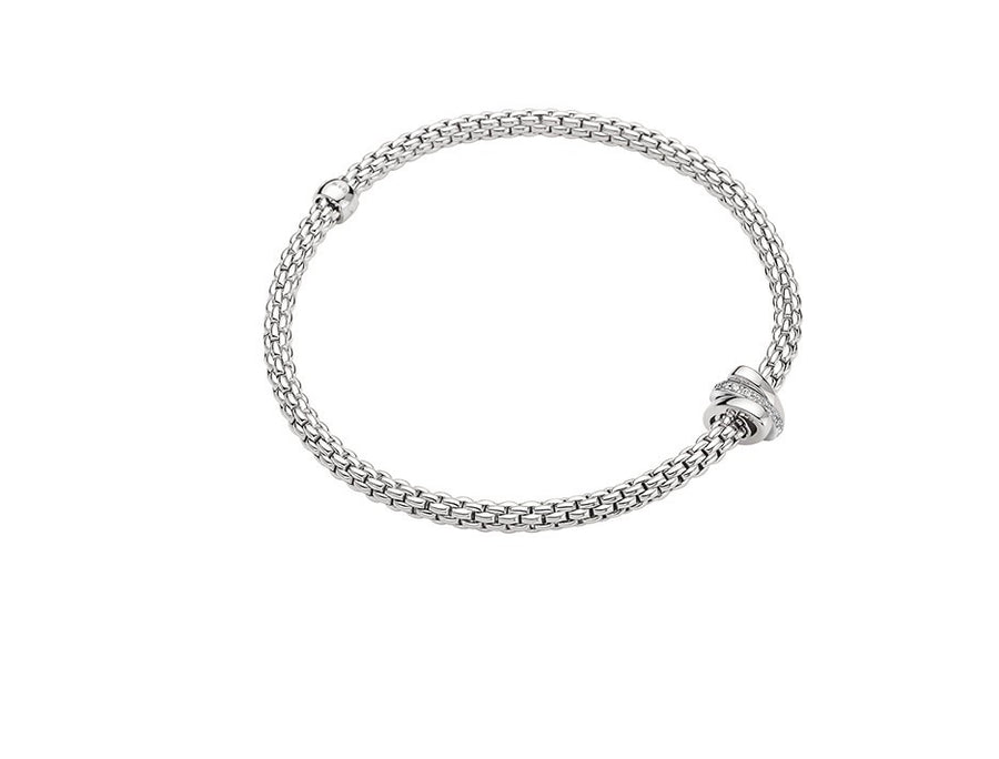 Prima Diamond Bracelet in 18K White Gold, Medium
