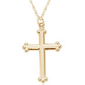 Small Cross Pendant in 14K Yellow Gold
