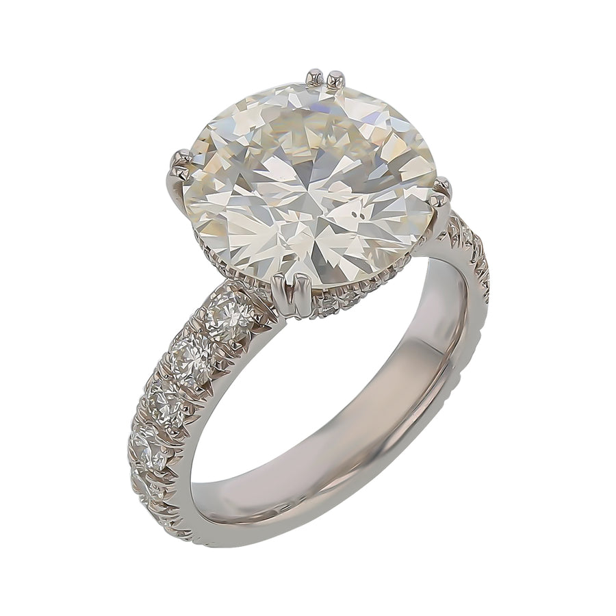 Artisan Pave 5.78ct Diamond and 1.01ct Diamond Ring in Platinum