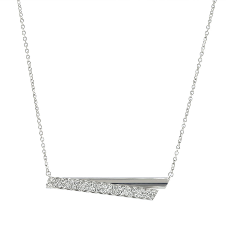 INSIDE/OUT 0.25-0.38ct Diamond Flip Necklace in 18K White Gold, 18in