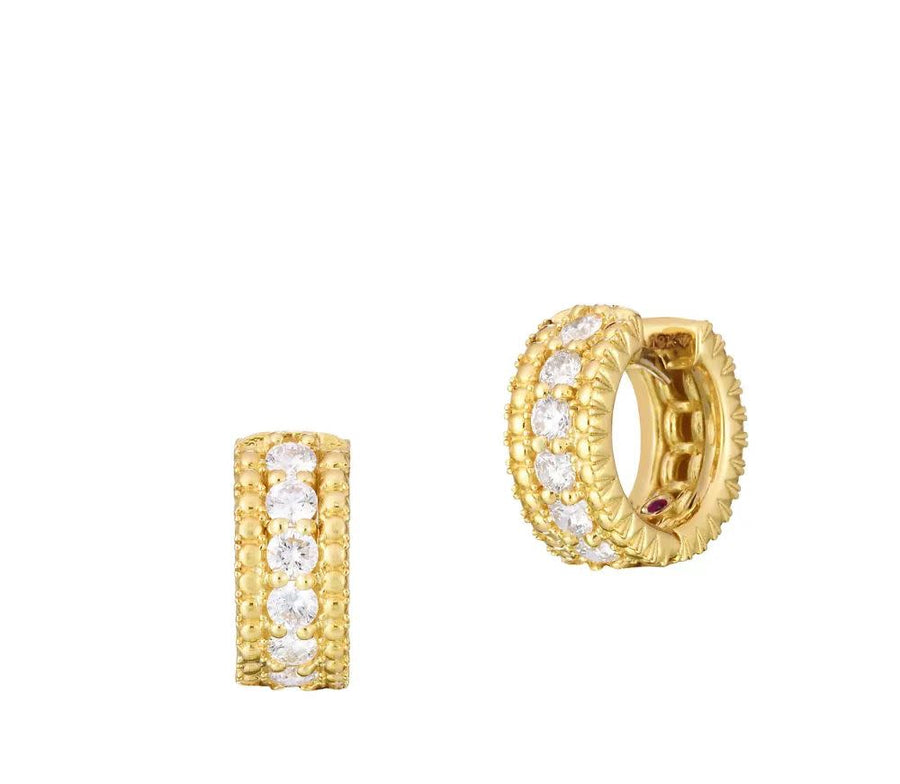 Siena 0.80ct Diamond Huggie Earrings in 18K Yellow Gold
