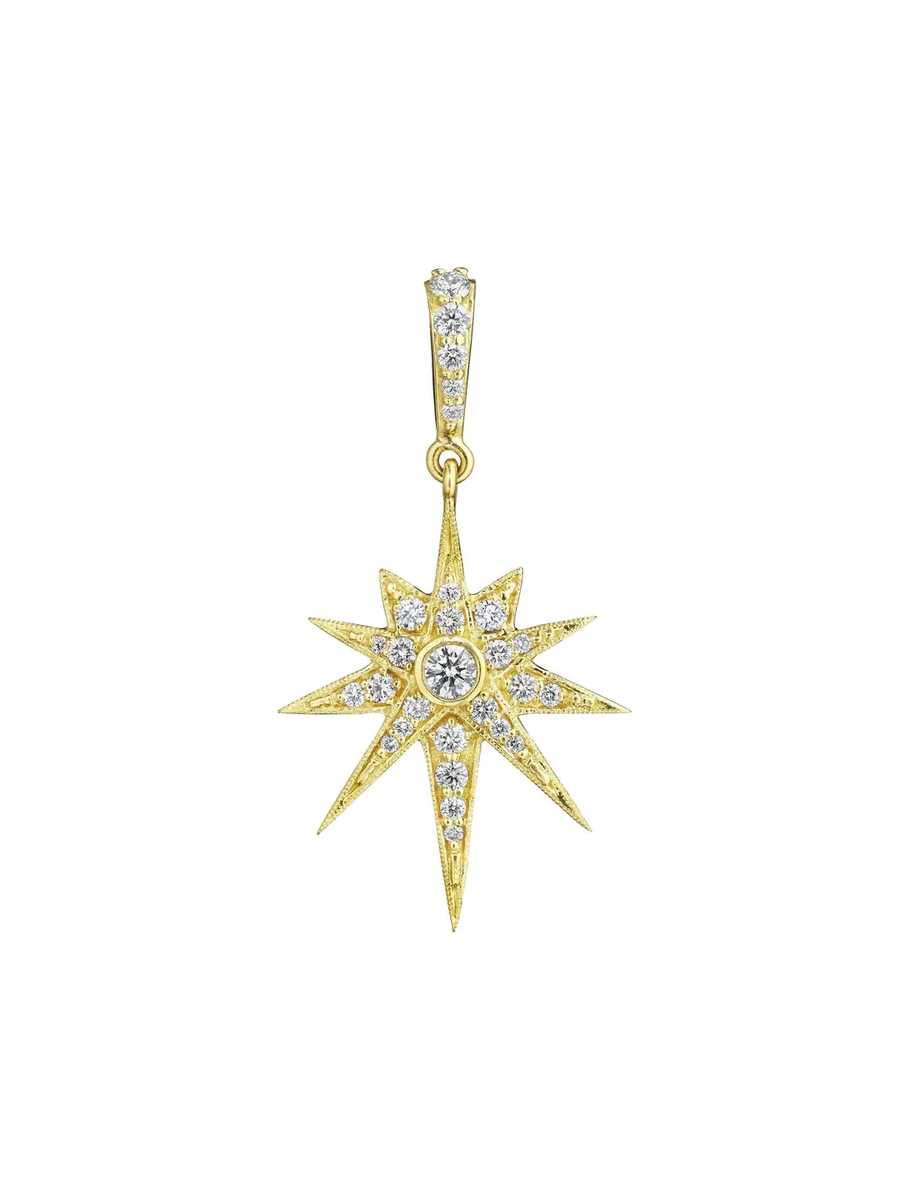 Starburst 0.56ct Diamond Pendant in 18K Yellow Gold, without chain