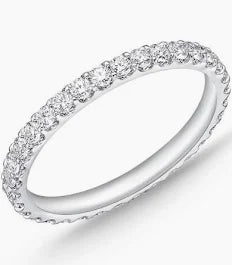 Odessa Diamond Band in Platinum, Size 6.5