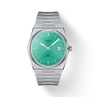 40mm PRX Powermatic 80 Light Green Dial Watch in Stainless Steel with Bracelet