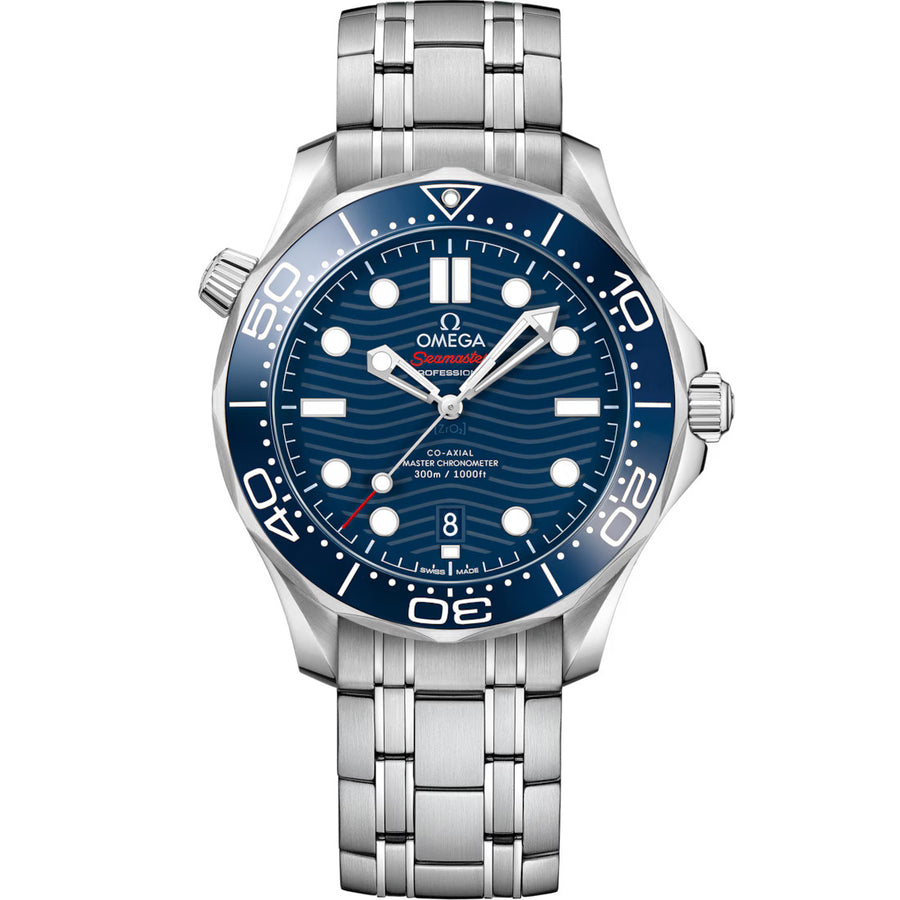 42mm Seamaster Dive 300M Watch with Blue Dial in Stainless Steel, Bracelet