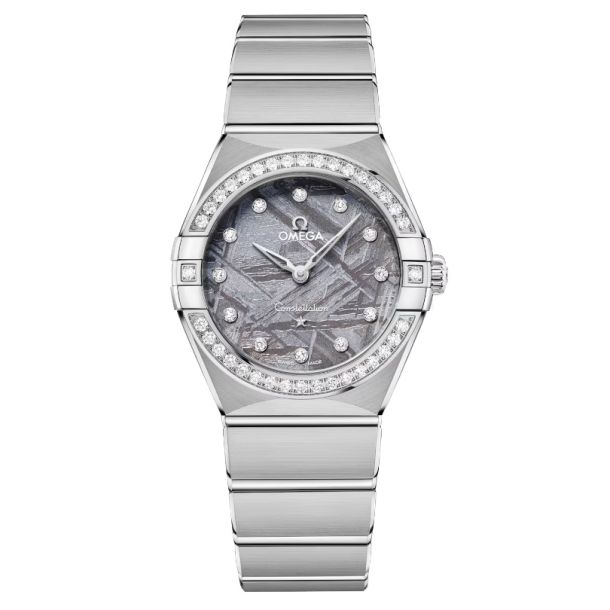 28mm Constellation Watch with Lavender Dial in Stainless Steel, Bracelet