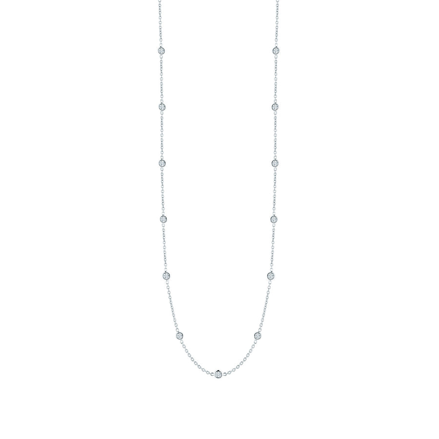 Diamond by the Inch 0.64ct Diamond 13 Station Necklace in 18K White Gold, 16"