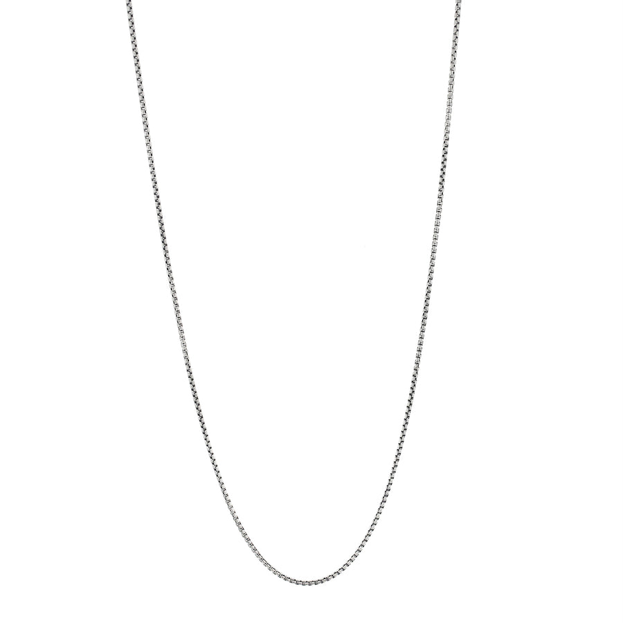 STERLING SILVER 2MM BOX CHAIN SLIDER 36" LARIAT NECKLACE