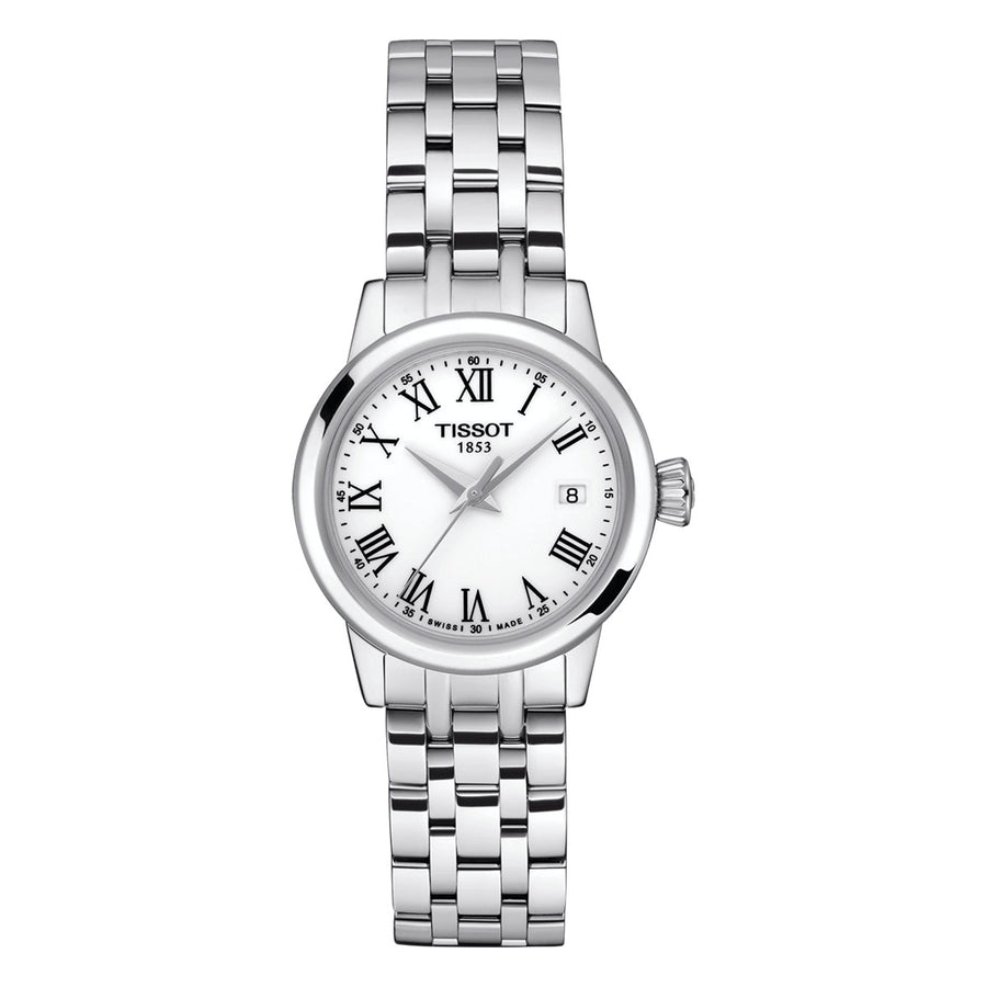 28mm Classic Dream Lady Watch with White Dial in Stainless Steel, Bracelet