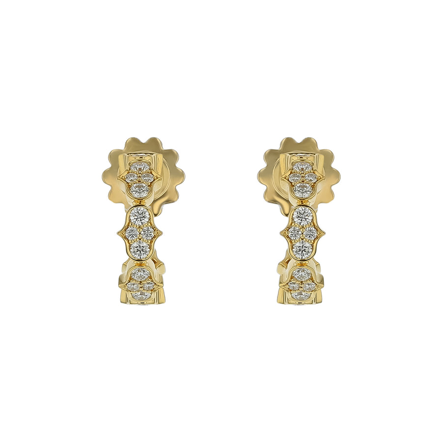 Cobra 1.88ct Diamond Hoop Earrings in 18K Yellow Gold