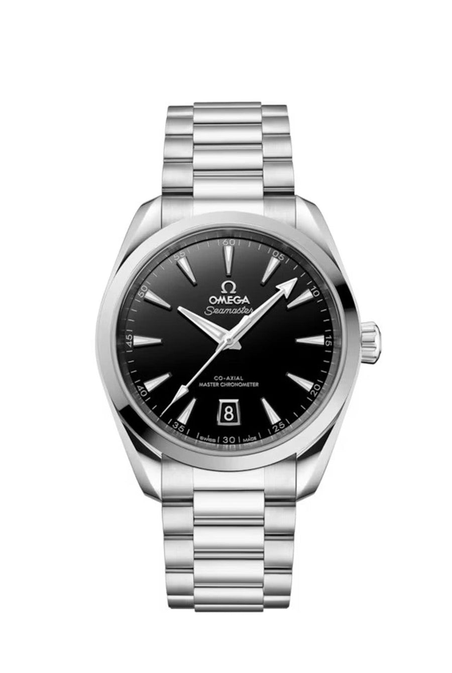 38mm Seamaster Aqua Terra 150M Watch with Black Dial in Stainless Steel, Bracelet