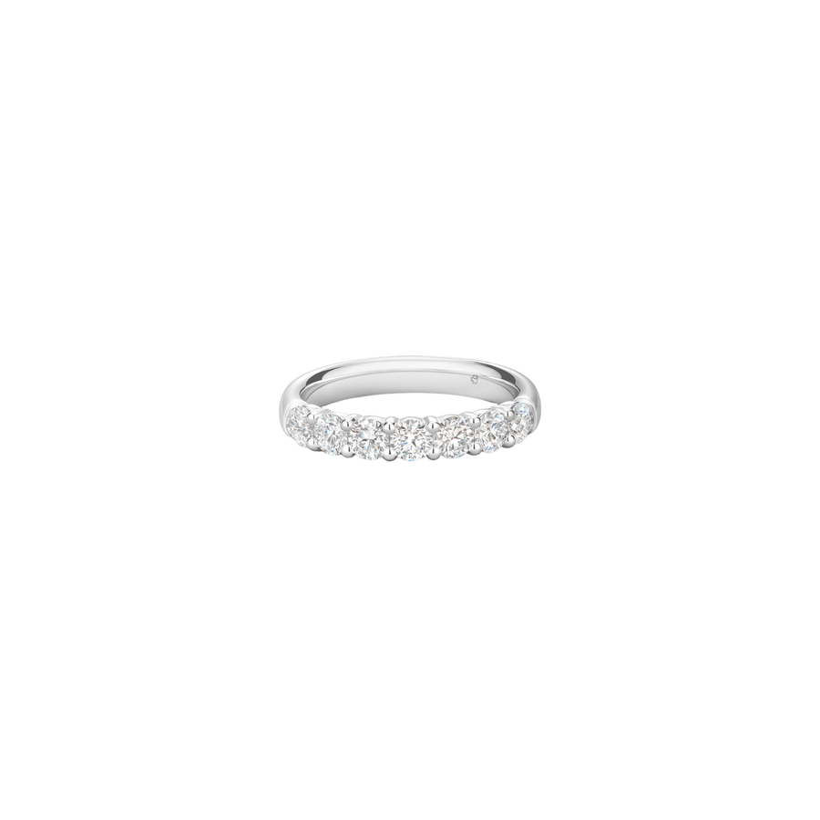 Signature 2.10ct Diamond 7-Stone Band in Platinum, size 6.5