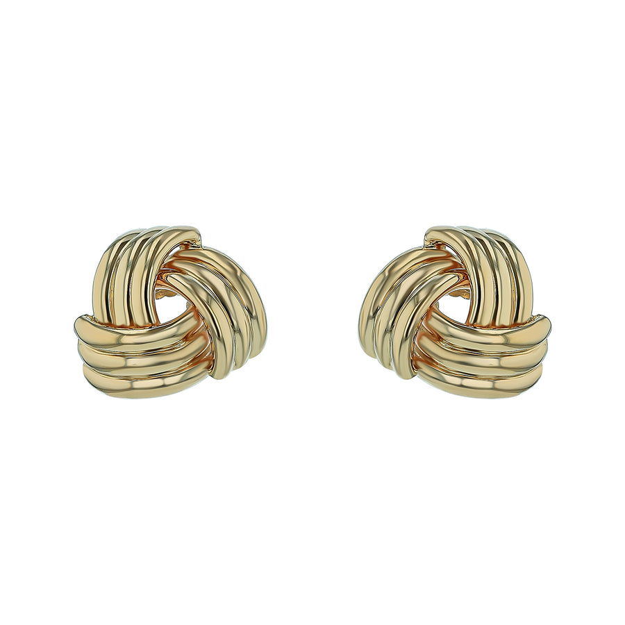 Button Earrings in 14K Yellow Gold