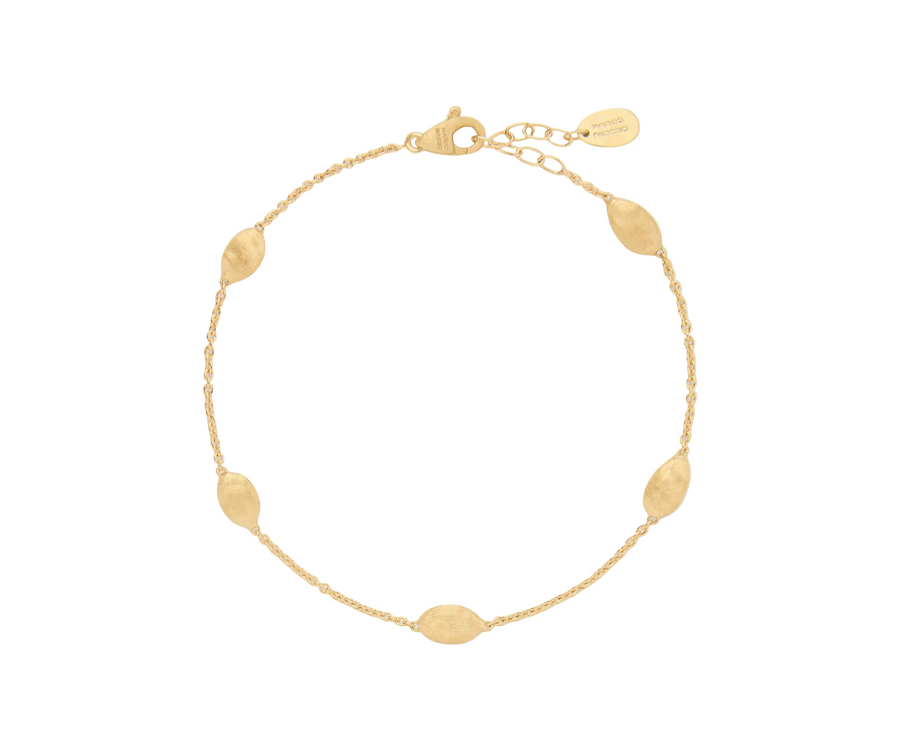 Siviglia 5 Station Bracelet in 18K Yellow Gold, size 6.5