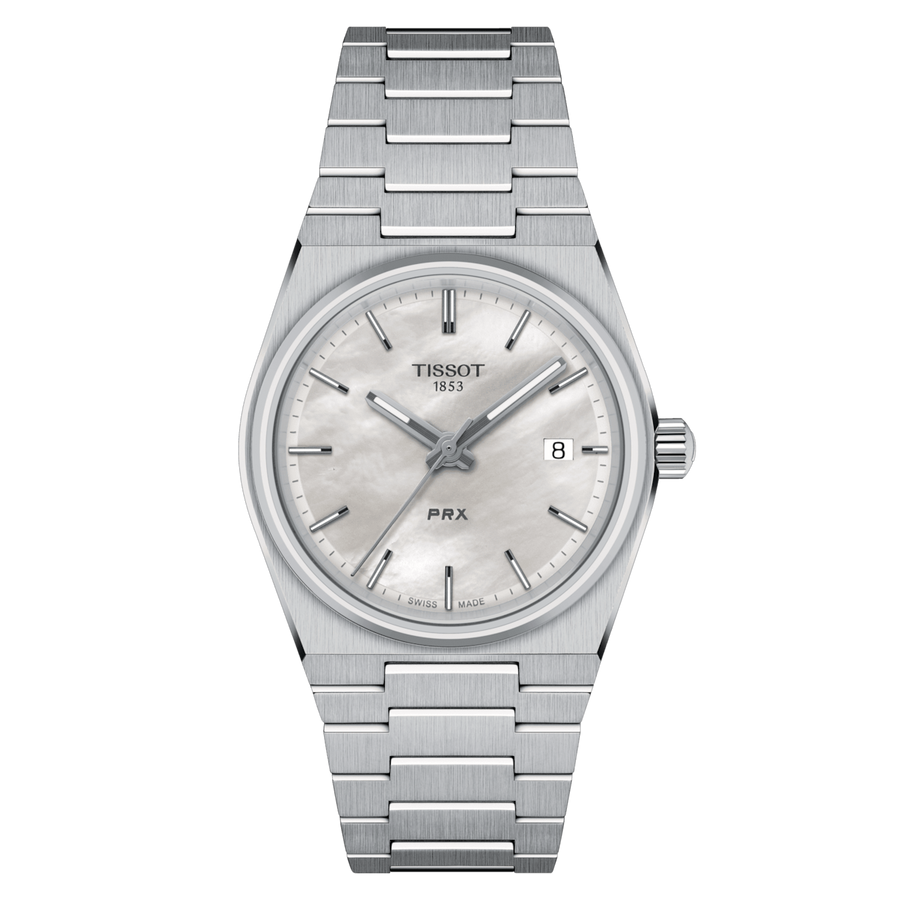 35mm PRX White Mother of Pearl Dial Watch in Stainless Steel with Bracelet