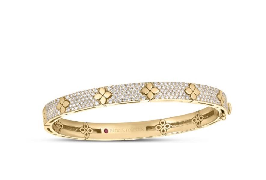 Love in Verona Diamond Bangle Bracelet in 18K Yellow Gold