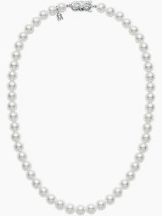 Everyday Essentials 6.5-7mm A Pearls Princess Necklace in 18K White Gold, 18"
