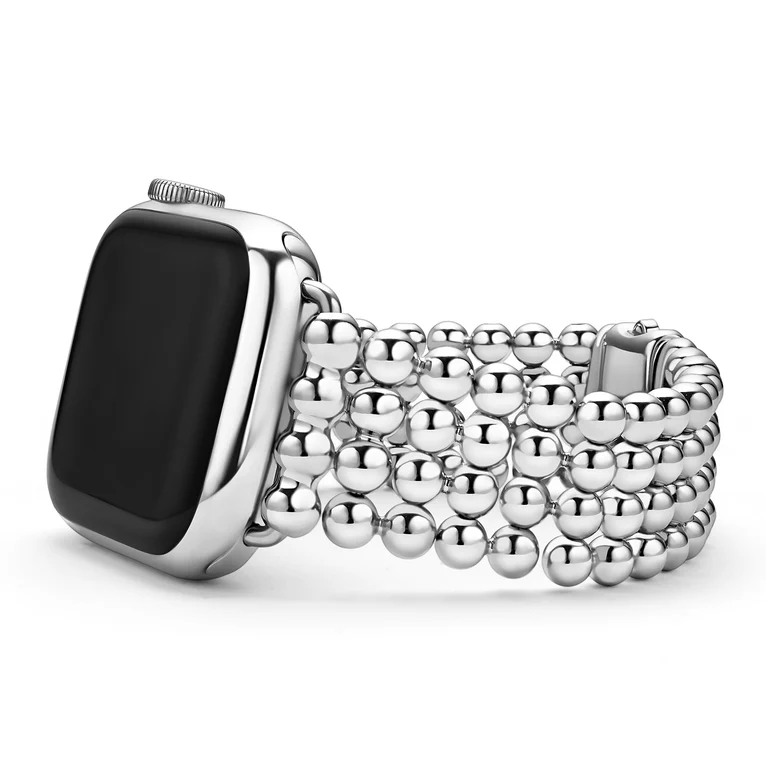 38mm Smart Caviar Infinite Apple Watch Band in Stainless Steel Size 7