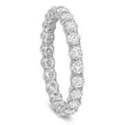 Silk Prong 1.40ct Diamond Eternity Band in Platinum, size 6