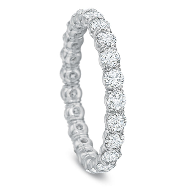 Silk Prong 1.40ct Diamond Eternity Band in Platinum, size 6