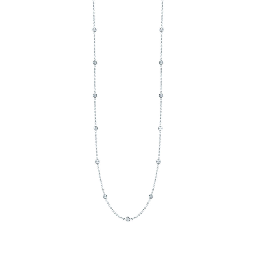 Diamond by the Inch 0.64ct Diamond 13 Station Necklace in 18K White Gold, 16"