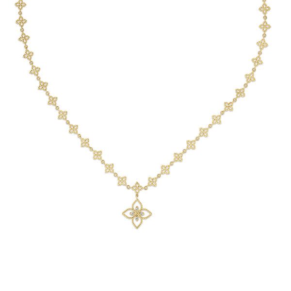 Principessa 0.04ct Diamond Necklace in 18K Yellow Gold