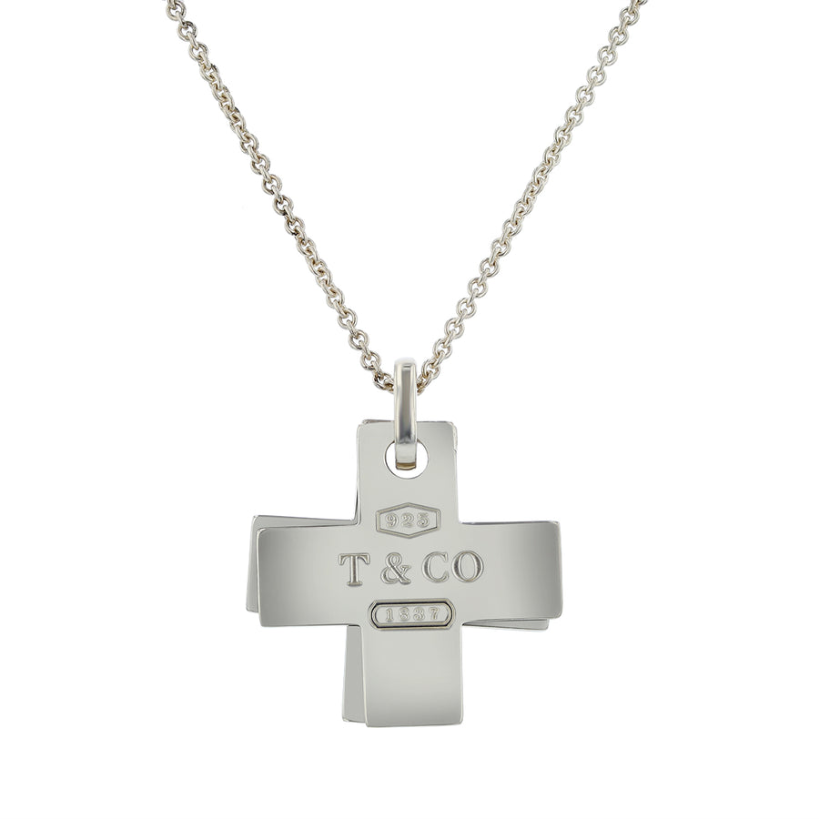 Tiffany & Co Cross Necklace in Sterling Silver, 18"