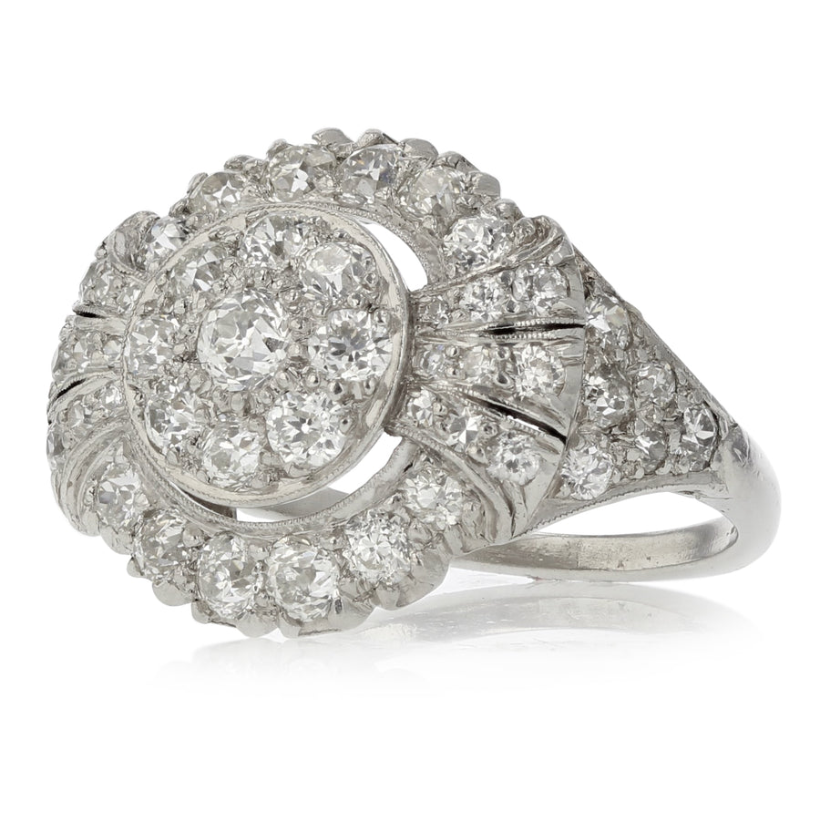 PLAT 1 OEC DIA=0.15 CTS, 8 OEC DIAS=0.56 CTS CLUSTER 31 OEC DIAS=1.30 CTS, 11 SC DIAS=0.11 CT RING