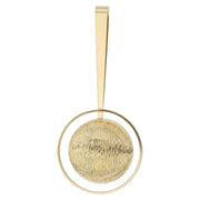 14K Yellow Gold Domed Pendant, without chain