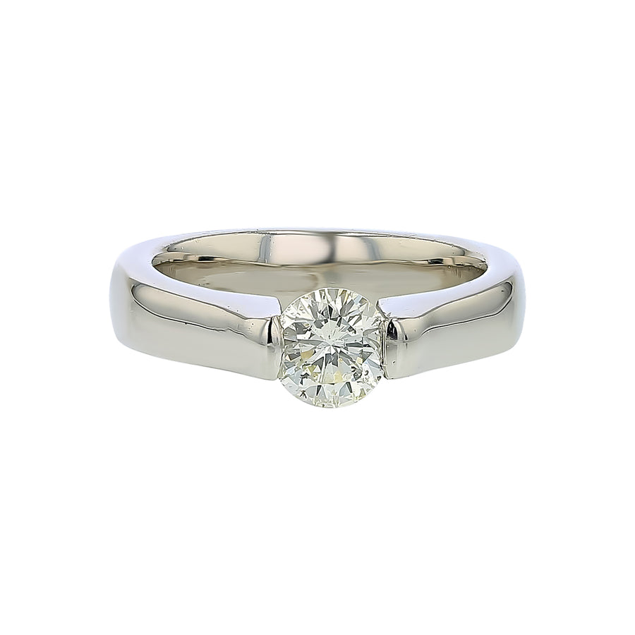 0.88ct Diamond Tension Set Ring in Platinum, size 7.25