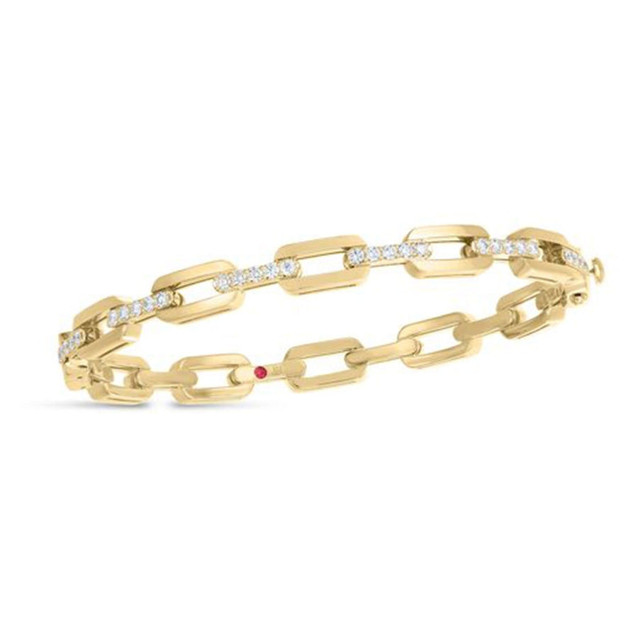 Navarra 0.67ct Diamond Bangle Bracelet in 18K Yellow Gold, small