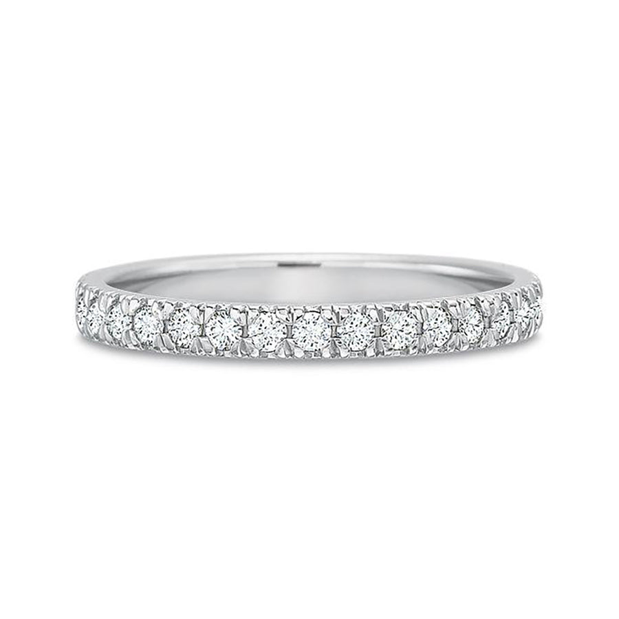 New Aire 0.25ct Diamond Split Shared Prong Partway Band in Platinum, size 6