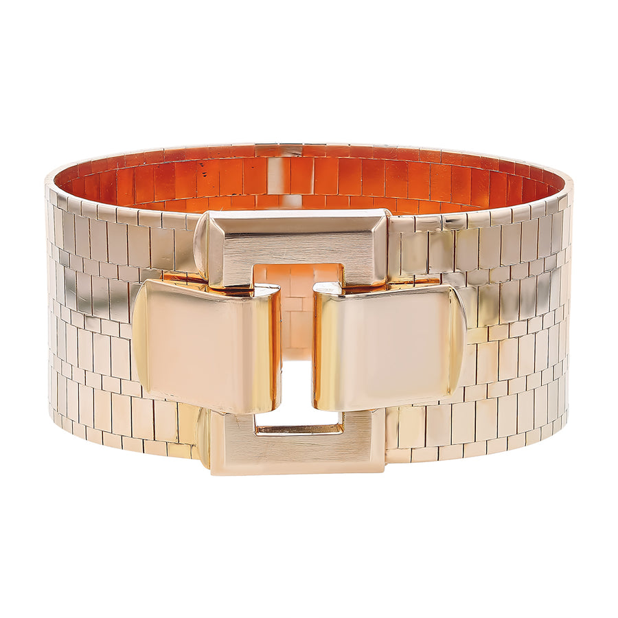 30mm Layflat Brickmesh Bracelet in 18K Rose Gold, 7.5"