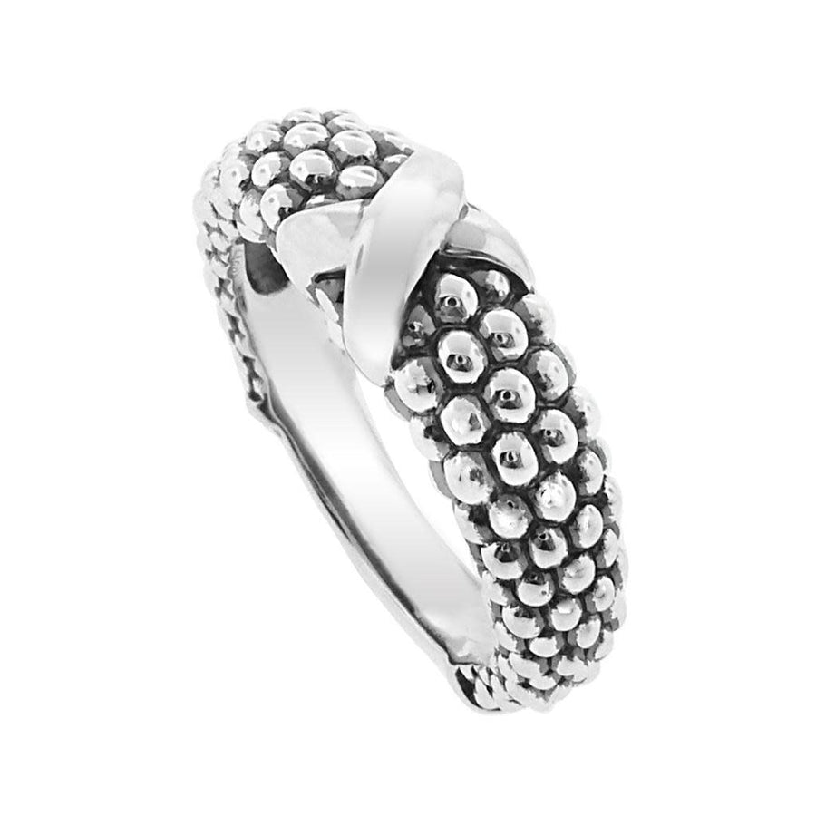 Embrace "X" Ring in Sterling Silver, Size 7