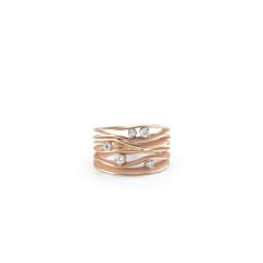 Dune 0.28ct Diamond Ring in 18K Pink Champagne Gold