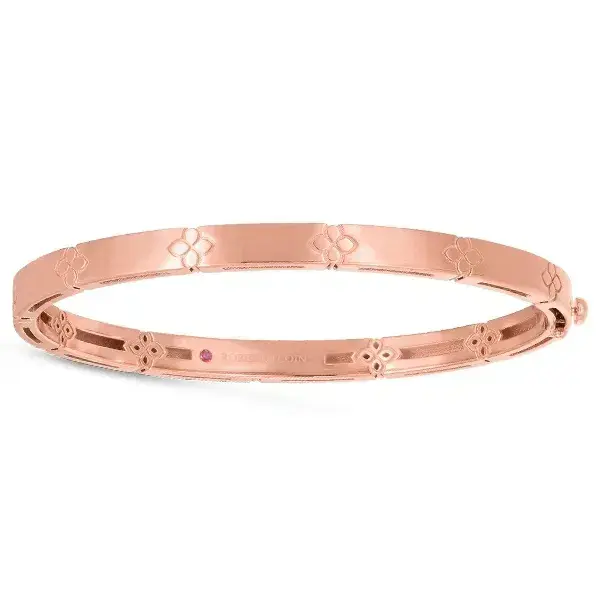 Love in Verona Narrow Bangle Bracelet in 18K Rose Gold