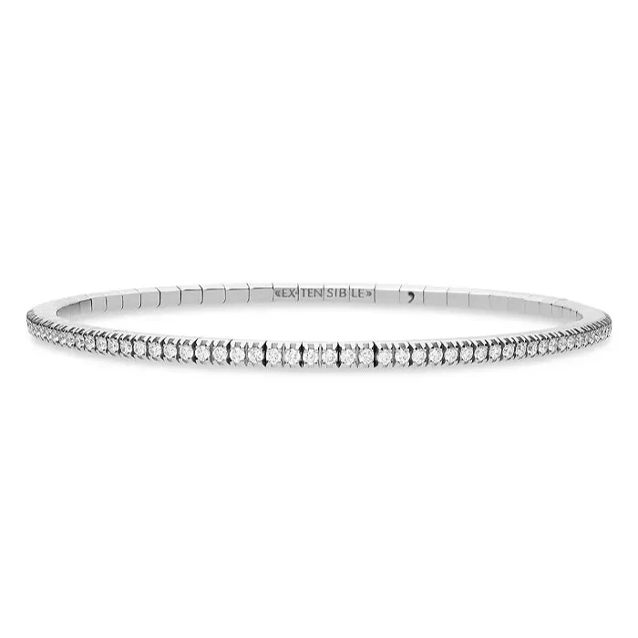 3.96ct Diamond Stretch Tennis Bracelet in 18K White Gold