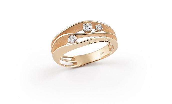 Dune 0.19ct Diamond Ring in 18K Orange Apricot Gold, Size 7