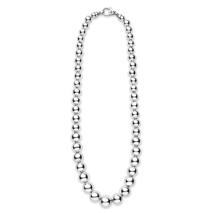 Caviar Bubbly Graduated Necklace in Sterling Silver, 18in